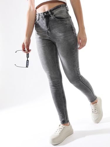Image of High Star Women Washed Skinny fit Highrise Stretchable Jeans