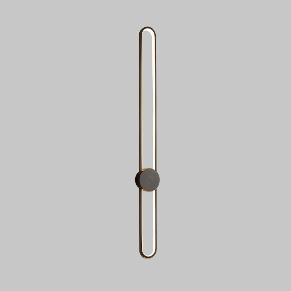 FZQSXAZU Modern Minimalist LED Wall Sconce, Long Copper Strip Light, Wired Fixture for Living Room & Bedroom, Indoor Lighting, Detive Lamp