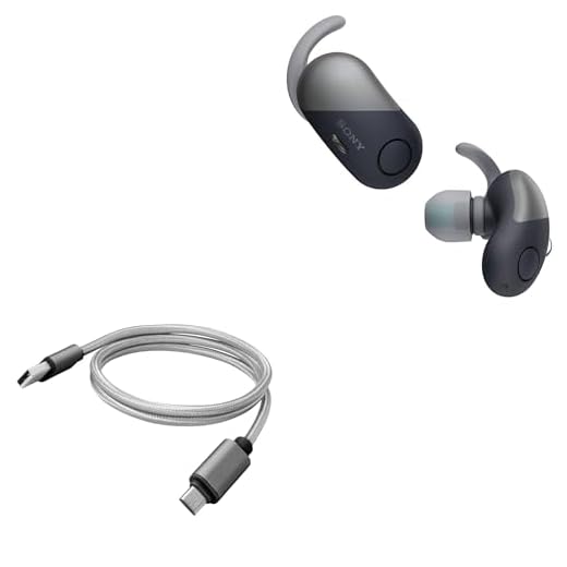 Cable for Sony WF-SP700N (Cable by BoxWave) - Micro USB DuraCable, Braided Micro USB Charging Cable for Sony WF-SP700N - Space Grey