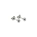 14k White Gold 3 mm Balls Stud Earrings