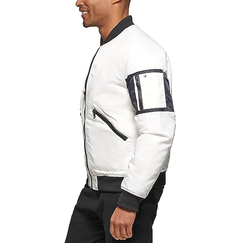 Tommy Hilfiger Men's Flight Bomber with Contrast Sleeves3