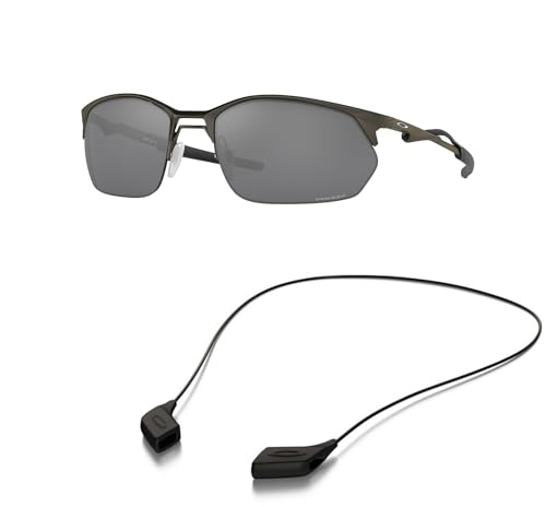 Oakley OO4145 Sunglasses Bundle: OO 4145 414502 Matte Gunmetal and Large Black leash Accessory kit2