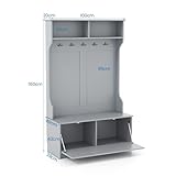 Zoom IMG-1 giantex appendiabiti con panca da Zoom IMG-1 giantex appendiabiti con panca da