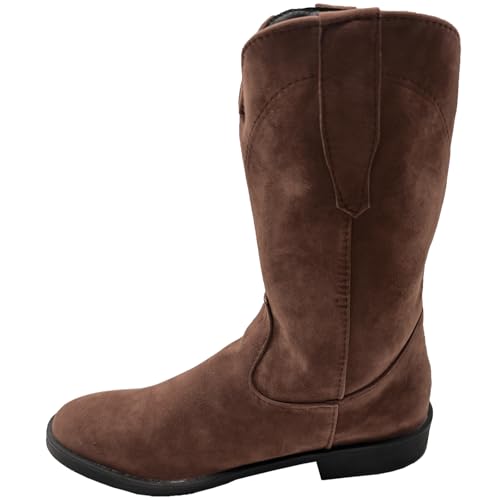 Cowboy Boots For Men with Round Toe Western Retro Boot Durable Fashion Pull On Slip Resistant Boots4