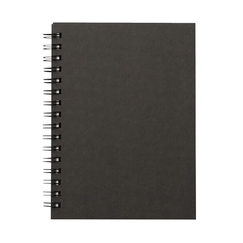 無印良品 ダブルリングノート・無地 ダークグレー A6 80枚 NAA18A9S
