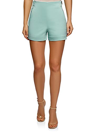 Pantalones cortos Oodji en forma de trapecio, cremallera lateral disponible en varios colores