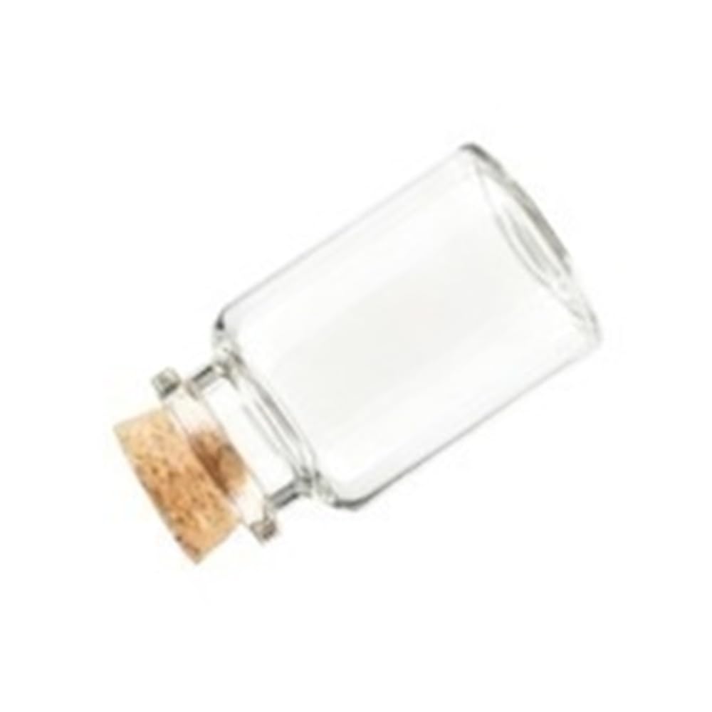 GOCENJIU Small Storage Vial 10pcs Transparent Small Borosilicate Glass Bottles with Cork, Decoration Drift Bottle Mini Empty Jars