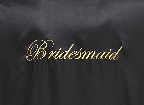 Image of Super Shopping-zone Women's Pure Bride Robes Embroidery Bridesmaid Robes Bridal Party Kimono Robe Wedding Sleepwear