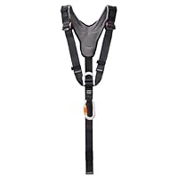 SOB Halbkörper-Sicherheitsgurt, Verstellbare Brust- und Schultergurte, Schwarz Nylon, Universalgröße, für Bauarbeiten und Klettern