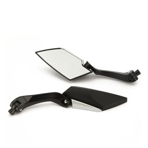 Espejo retrovisor para motocicleta universal negro de 8mm y 10mm en pack de 2 unidades
