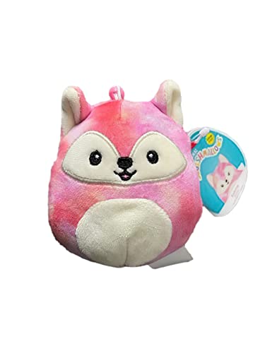 Squishmallow llavero de zorro Sabina de 3.5 pulgadas peluche original para mochila