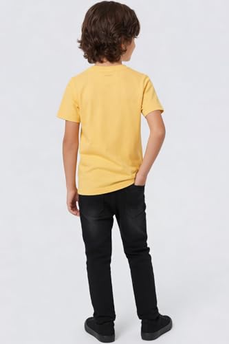 Image of Pantaloons Junior Kids Cotton Stretch Blend Jeans | Slim Fit | Mid Rise Waist | Full Length