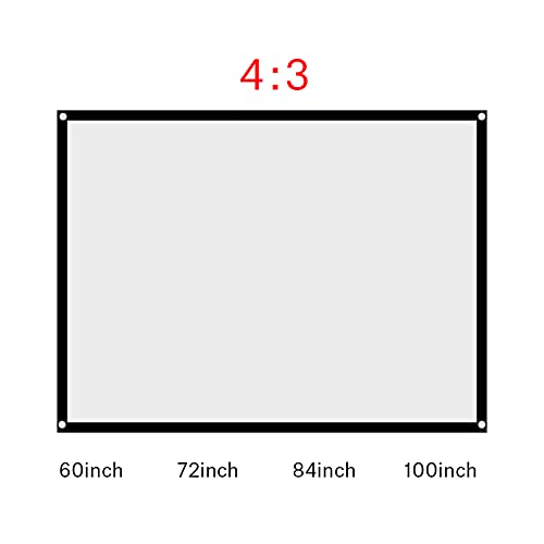 Pantalla portátil para proyector 60 pulgadas 4:3 miniatura 4
