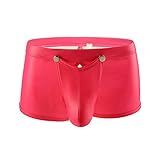 男性 セクシー 擬革 パンティー パンツ 前後 スリット 突き出た カバー ローウエスト パンティー レザーショーツ