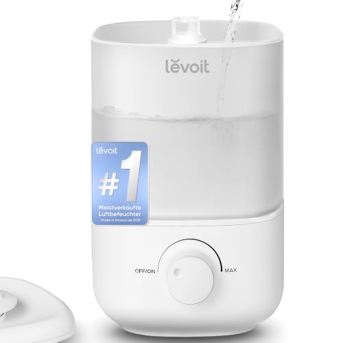 Levoit Luftbefeuchter Schlafzimmer, 23dB, Top-Fill Humidifier...