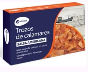 Coaliment Pezzi di Calamaro nel Loro Nero, Salsa Americana, Monodose 72g, Confezione da 3