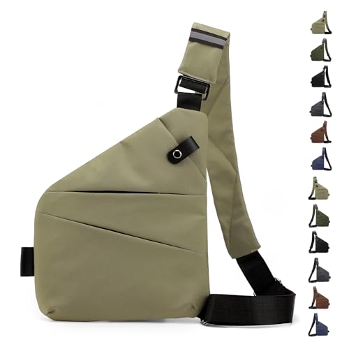 Anti Theft Crossbody Travel Bag for Women Men,Multi-pocket Crossbody Bag,Slim Sling Bag with Adjustable Strap