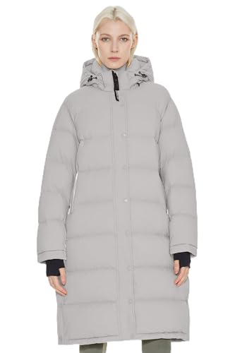 Amazon.com: Orolay Women's Long Down Jacket Detachable Hooded