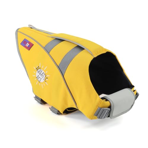 Large-Dog-Life-Jacket-Yellow-Neoprene-Lifejacket-for-Swimming-Boating-Vest-with-Velcro-and-Reflective-Aquatic-Dog-Life-Preserver-Flotation-Device-High-Buoyancy-and-Lifeguard-Handle-Pool-Safety-Vest-L - Cucciolini Doodles   Large-Dog-Life-Jacket-Yellow-Neoprene-Lifejacket-for-Swimming-Boating-Vest-with-Velcro-and-Reflective-Aquatic-Dog-Life-Preserver-Flotation-Device-High-Buoyancy-and-Lifeguard-Handle-Pool-Safety-Vest-L