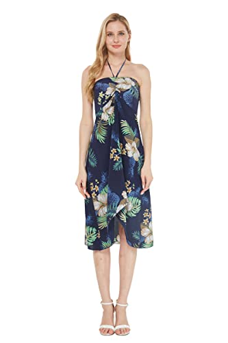 Matchable Family Hawaiian Luau Men Women Girl Boy Clothes in Pineapple Garden Navy2