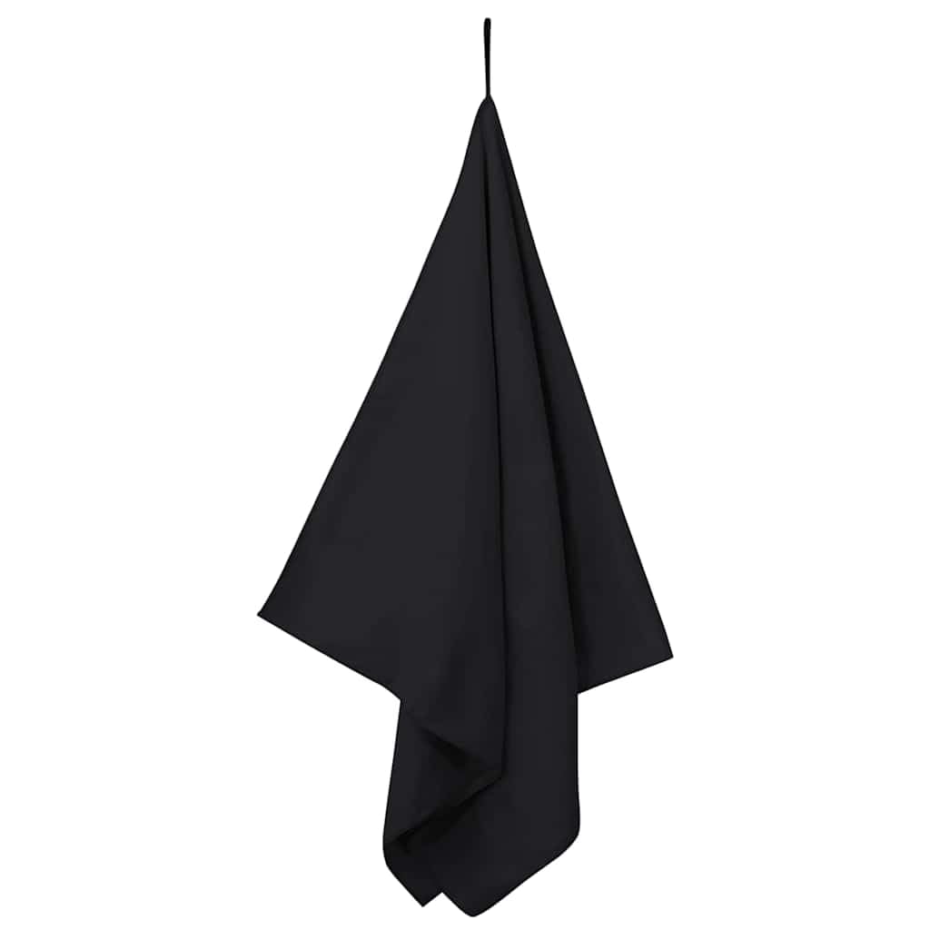 Sporthandtücher 2 Stück Schwarz 140 x 70 cm leichtes, schnelltrocknendes Fitness- und Outdoor-Handtuch für Sauna, Spa, Reisen, Hotel, Wellness, Indoor und Outdoor Nutzung