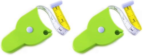 Image of Perfect Body Tape Measure - 80 Inch Automatic Telescopic Tape Measure - Retractable Measuring Tape for Body: Waist, Hip, Bust, Arms, and More (Green - 80 inch) (Pack of 2)