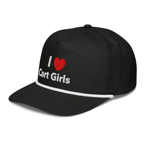 Golf Rope Hat Custom Embroidery, Personalized Golf Hats, Handmade Hats Black2