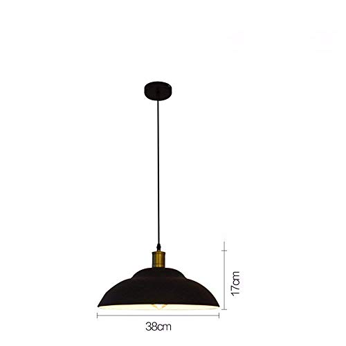 EI Guo Home Vintage Chandeliers Tapa de tazón Americano Minimalista Barras Lampsthat38 * 17cm