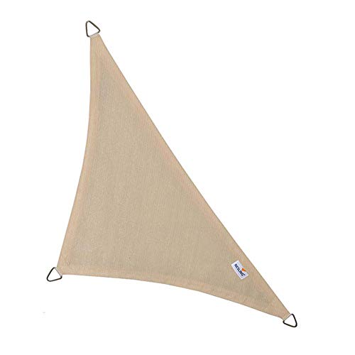 nesling Coolfit Sonnensegel (Dreieck 90° 4,0m x 4,0m x 5,7m, Altweiss) Sonnenschutz, Wasser und...