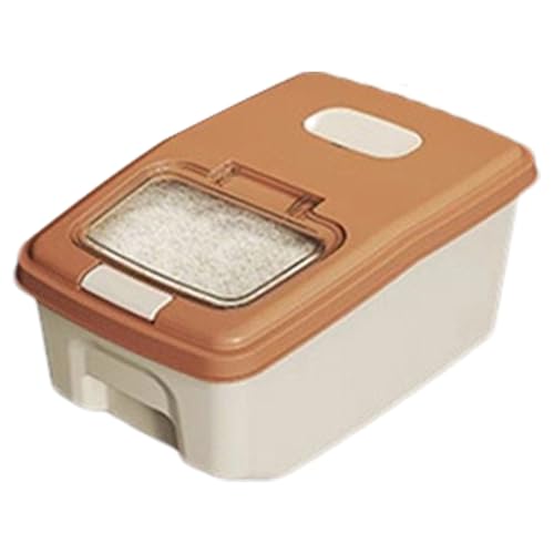 Contenedor de almacenamiento de arroz, caja de arroz con protección contra la frescura, gran recipiente de almacenamiento enrollable para cereales, harina, café, galletas, té, fideos, maíz, dulces