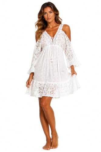 white beach dress amazon MILKY WHITE BEACH LONG DRESS COVER UP