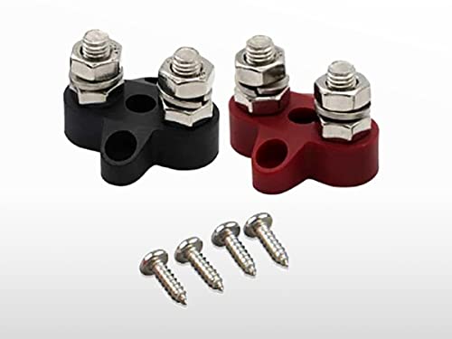 Victron Energy Dual Terminal Stud M8-linked Set (1 red/1 black), Multi-coloured, STANDARD