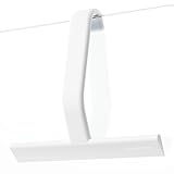 dancemoon JustHang 水切りワイパー 風呂 一体成型シリコン・ビルトインフックでスマート収納・サッと水切り 25cm ホワイト