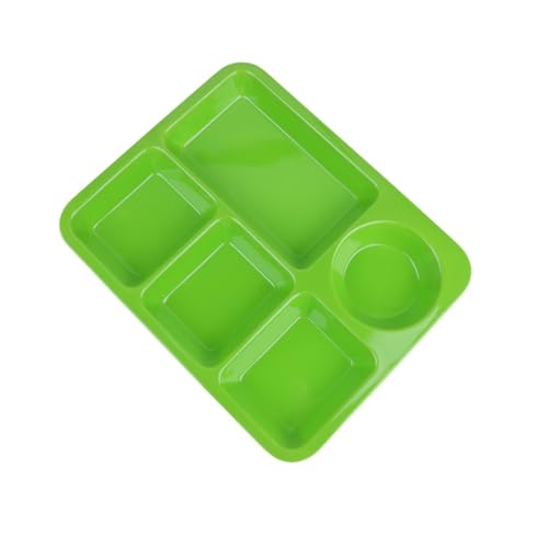 TOVINANNA 加厚プラスチック製防?仕切り皿 食品割プレート 滑り止め設計 家 レストラン用 実用的テーブルウェア ダークグリーン