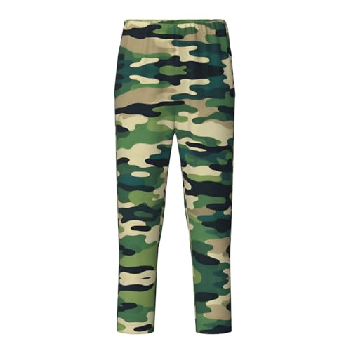 Pajama Pants Pajama Bottoms with Elastic Waistband Sleepwear Lounge PantsCamouflage Green