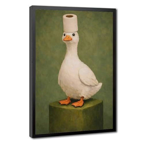 Canard toilette affiche vintage pour casser la monotonie d'un mur vide