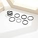 Kprusoian Simple Knuckle Rings Set for Women,Vintage Stackable Joint Finger Midi Rings Dainty Cute Rings Pack Festival Jewelry (B-Black)