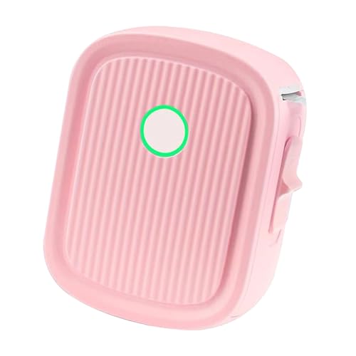 Walfront BT Thermal Printer Mini Wireless Label Maker with Templates Rechargeable Battery for Home Organization Portable Label Printer with Tape USB Charging Compact Design (Pink)