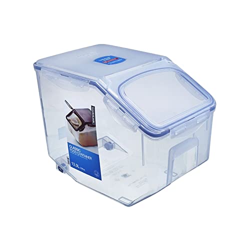 Recipiente Hermético Porta Arroz Cereais e Mantimentos com tampa flip e copo medidor Lock&Lock 12 Li