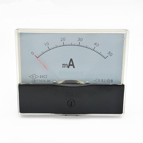 Ampèremètre de tableau DC 0-50 mA jauge analogique 44C2 pour test de circuit