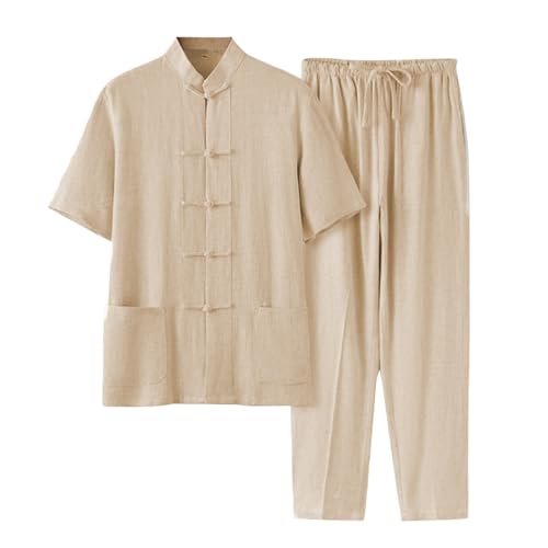 Ensemble léger été homme style chinois chemise manche courte