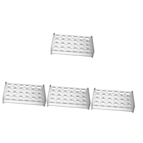 STOBAZA Space-saving Test Tube Holder Rack Acrylic 24 Slots Lab Sample Bottle Display