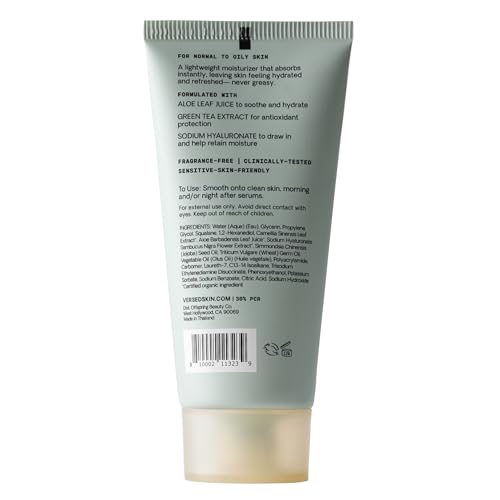 Image of Versed Dew Point Gel Moisturizer For Face - Antioxidant-Rich Gel Cream with Green Tea Extract + Aloe Leaf Juice - Fast Absorbing, Non-Greasy Hybrid Facial Cream for Dry Skin, Vegan (2 fl oz)