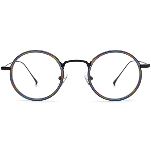 Image of FONEX Acetate Titanium Glasses Frame Men 2024 New Round Eyeglasses Spectacles Eyewear F85844
