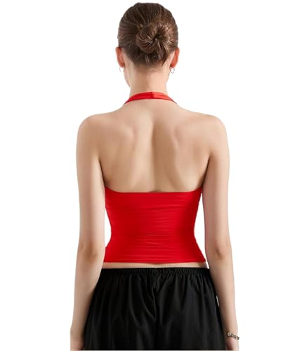 Image of SIGHTBOMB SOFTLINE Double Layer Seamless U Neck Halter Cuddle Baby Sleeveless Microfiber Active WEAR /Casual WEAR TOP for Women