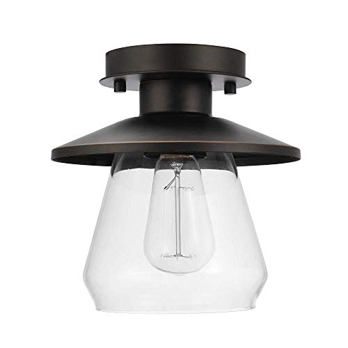 Plafonnier rétro pour plafonds bas solution luminaire vintage noire