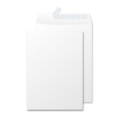 Dolphin A4 White Self-Seal Envelopes 324 x 229 mm 100 GSM Thick Mailing Envelopes for Documents Contracts & Business Post Peel & Seal Secure Closure Pack of 50