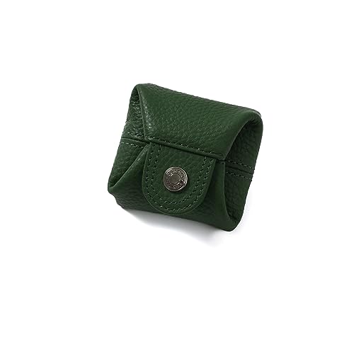 Image of Cockatoo Genuine Leather Coin Pouch Change Holder, Mini Snap Pocket Wallet for Men Women (Hills, Small)