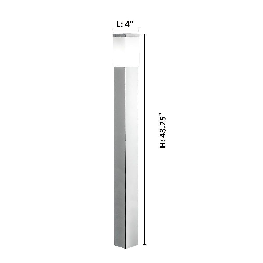 EGLO 86389A Calgary Outdoor Post 1-Light 60 Watts, Stainless Steel