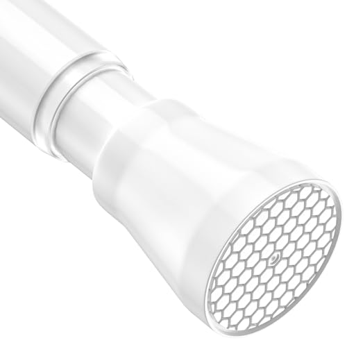 Barra de cortina a presión, color blanco, barras para cortinas de 70 – 127 cm (1 pieza), telescópica barras para cortinas sin perforar, barra de cortina extensible, para armario, puerta